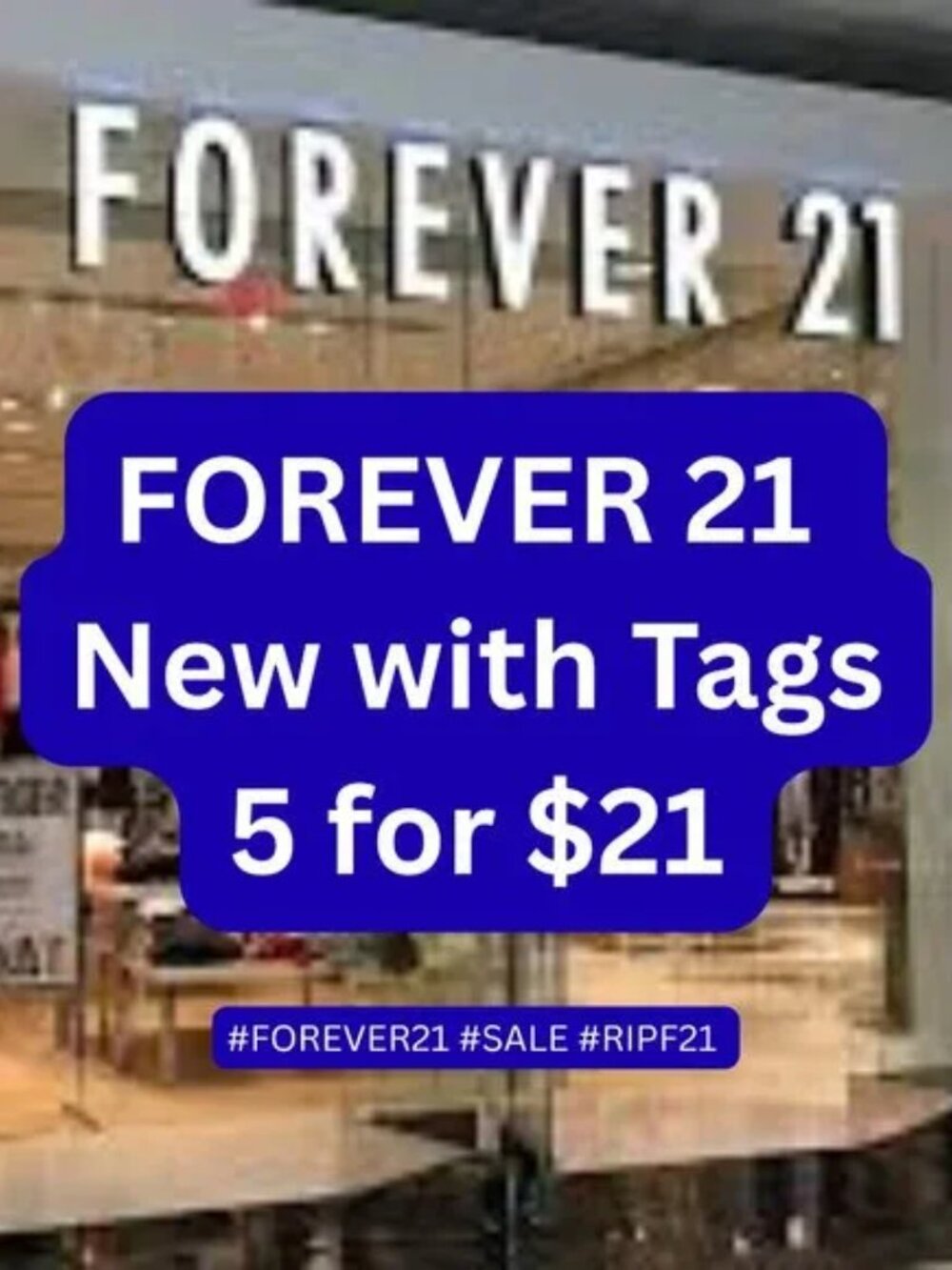 🦋 FOREVER 21 🦋 5/$21 🦋 CLEAR MY SISTER'S CLOSET  🦋 NWT  🦋